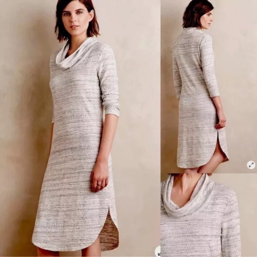 Anthropologie Saturday Sunday Cowled Midi Chemise Dress Womens Medium Sweater